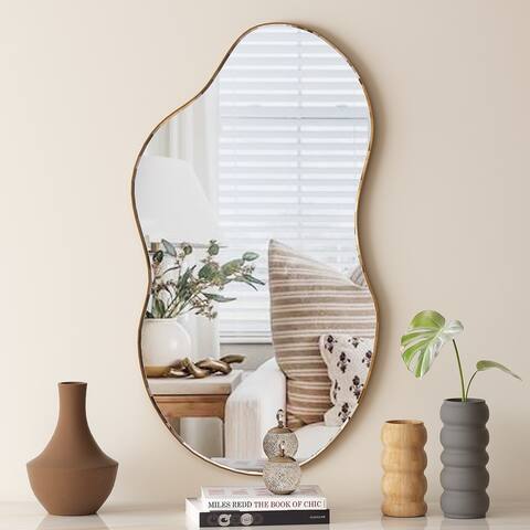 22"x36" Asymmetrical Wall Mirror Decorative Irregular Mirrors