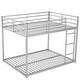 preview thumbnail 7 of 30, Full over Full Size Metal Low Bunk Bed with Ladder and Fence for Kids' Bedroom
