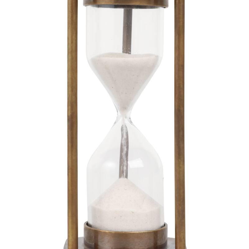 Metal Decorative Object Compass Design Transitional Accent - 5" Brown - 2" x 2" x 5"