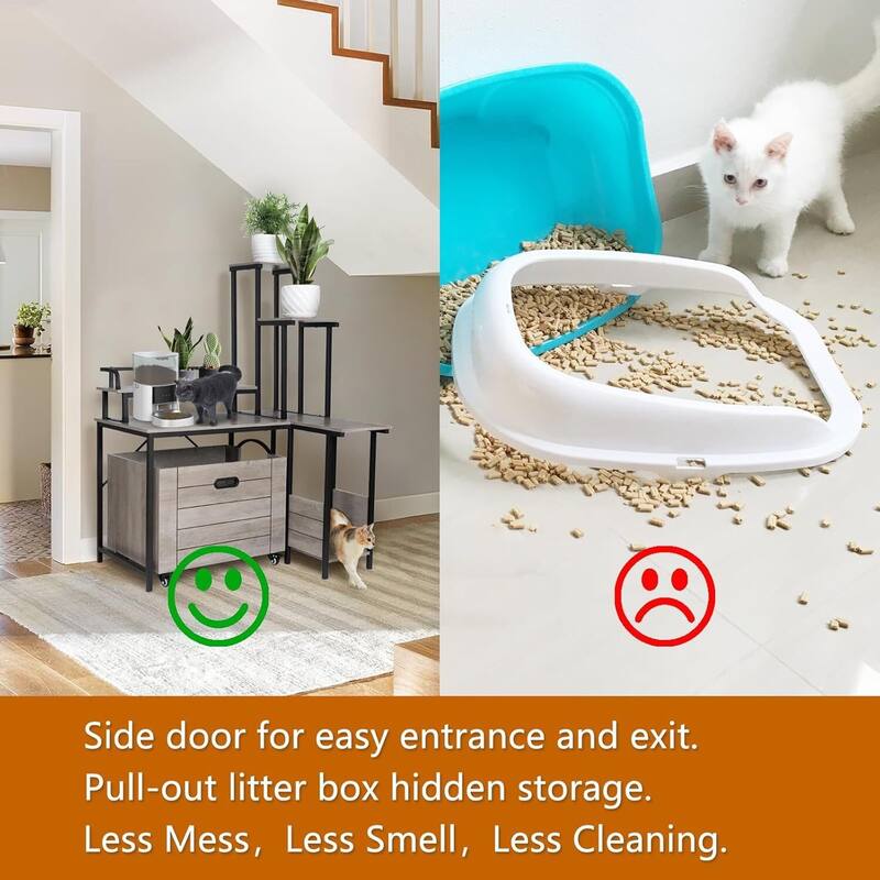Litter Box Enclosure Cat Tree