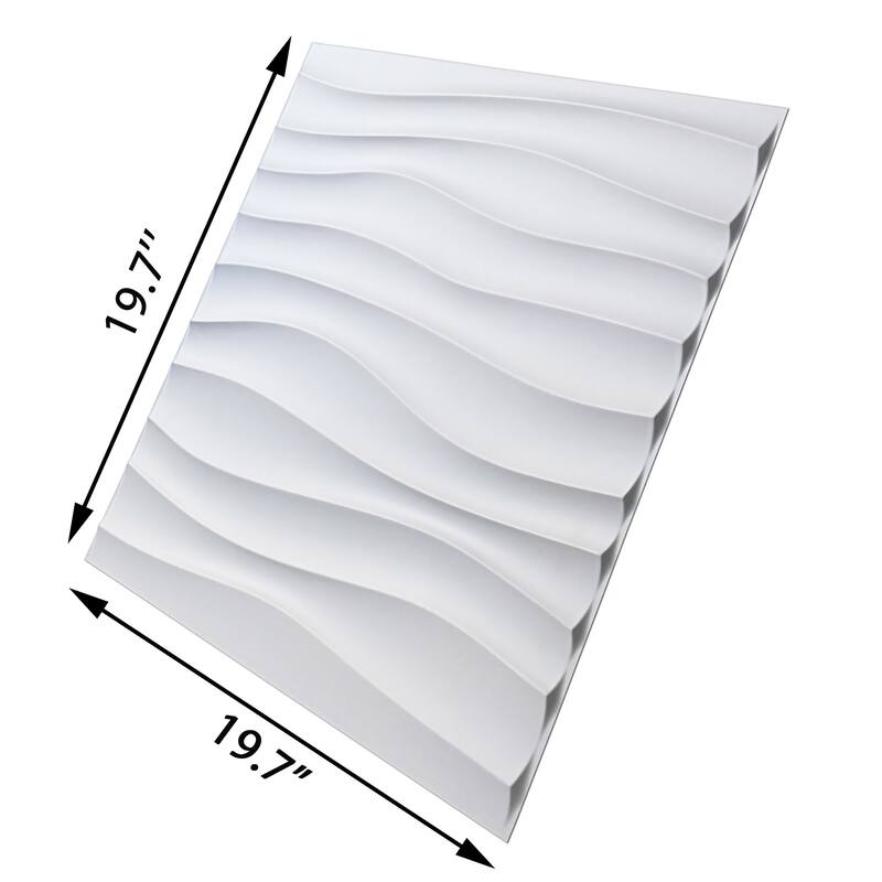 Art3d 3D Wall Panels PVC Wave Design (32 Sq.Ft)