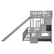 preview thumbnail 9 of 20, Pine Twin Over Full Bunk Bed with Safety Guardrails