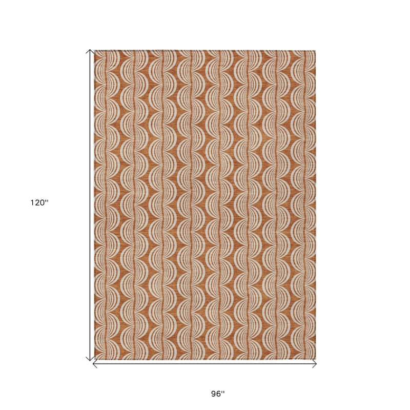 HomeRoots Ogee Transitional Rectangle Outdoor Rug