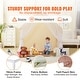 preview thumbnail 8 of 10, Yurt Style Kids Tent with Floor Mat and Light for Toddlers - 52 x 36.2 x 60.2 in