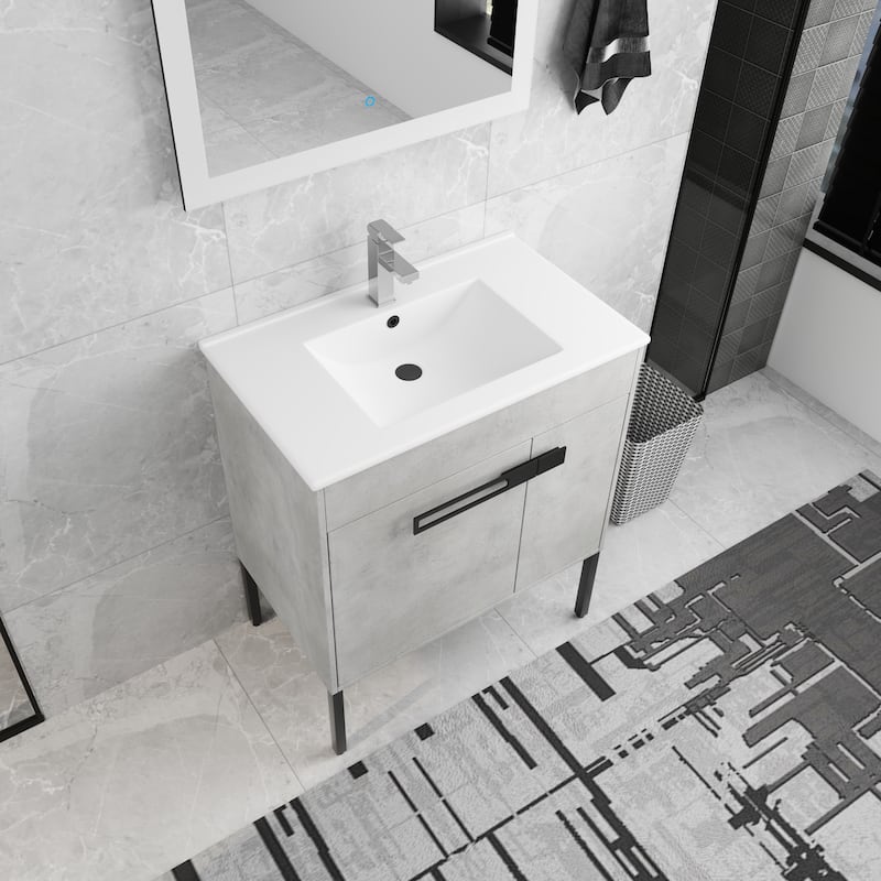 Beingnext 24"/30"/36" Bathroom Vanity with Sink, Freestanding/Floating Bathroom Vanity with Soft Close Door and Adjustable Shelf