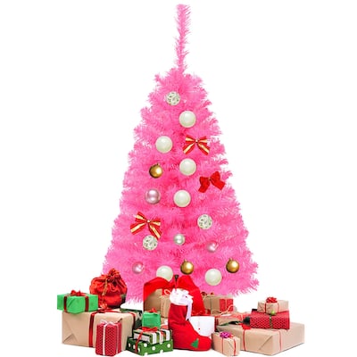 Pink Unlit Christmas Tree Premium Small Tree