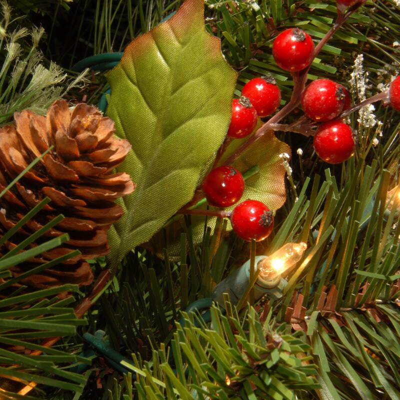 National Tree Company 7.5 ft. Wintry Pine Slim Hinged Tree with 400 Clear Lights - 7.5 Foot