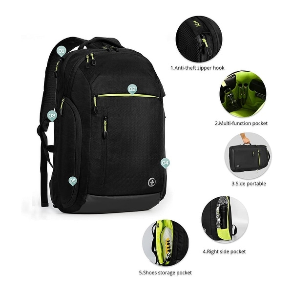Swissdigital Java Oversized Travel Waterproof Backpack w/ Keychain