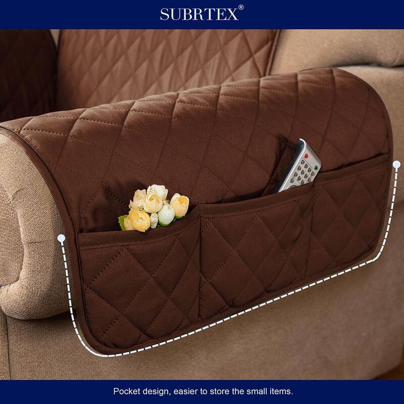 Subrtex Reversible Sofa Slipcover with Elastic Straps Furniture Protector for Pet