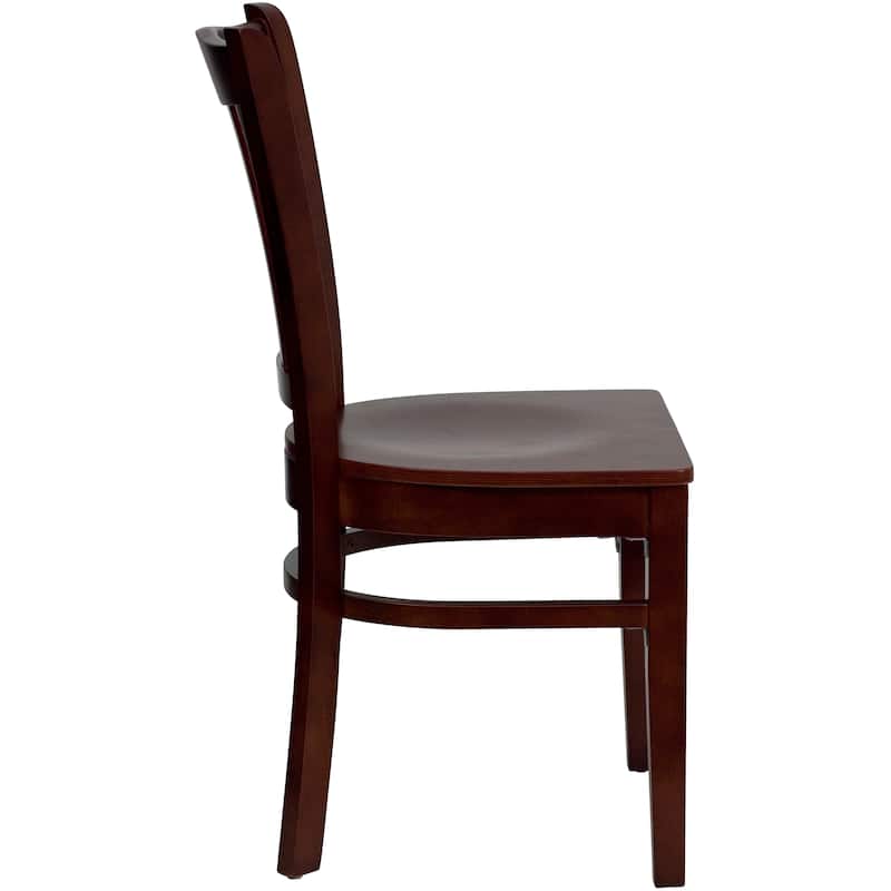 2Pk Vertical Slat Back Wood Restaurant Chair - Hospitality Seating