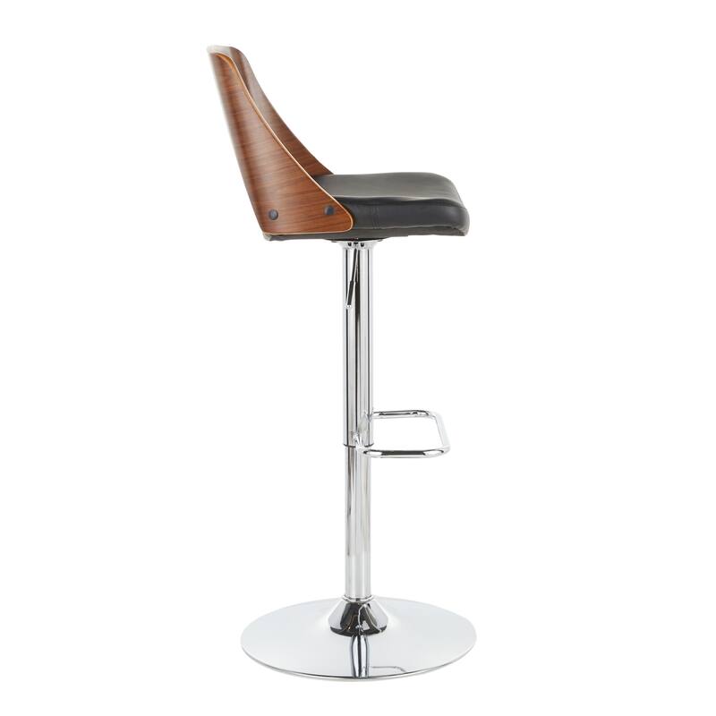 Carson Carrington Paula Adjustable Bar Stool with Rounded Rectangle Footrest (Set of 3)