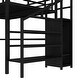 preview thumbnail 22 of 21, Full /Queen Size Metal Loft Bed with L-shaped Desk,USB,Wardrobe,LED