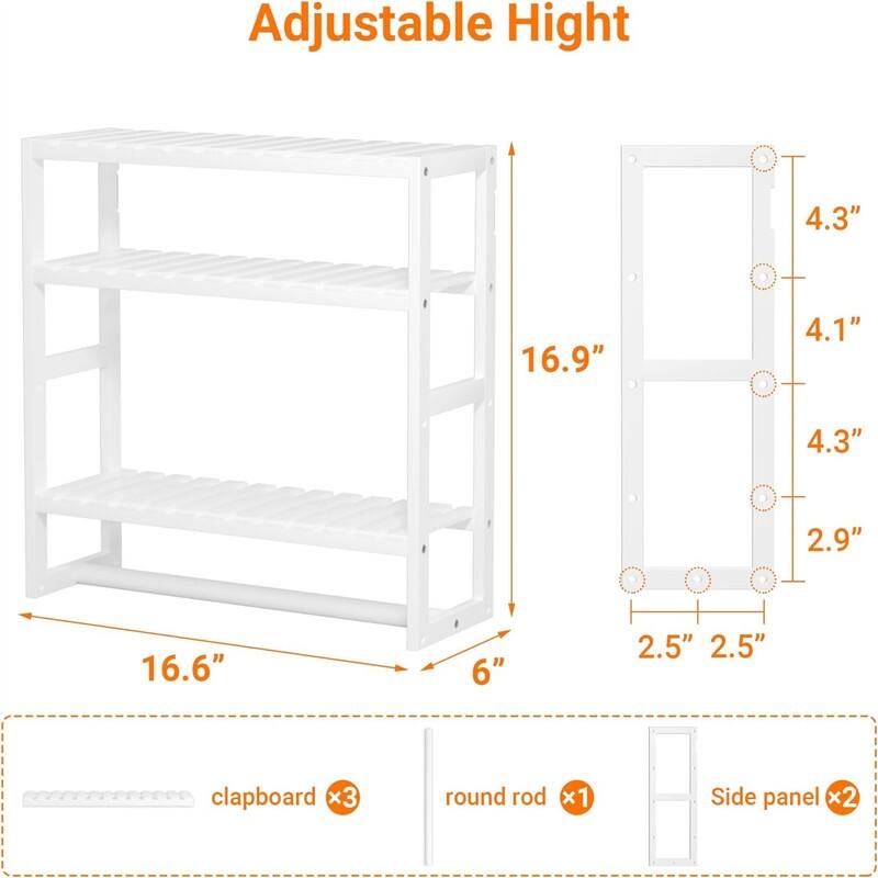 Over The Toilet Storage - 5.1"D x 16.62"W x 16.94"H