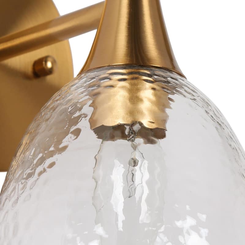Suvy Modern 1-Light Gold Bathroom Vanity Lights Dimmable Wall Sconces - 5'' L x 7'' W x 9.5'' H