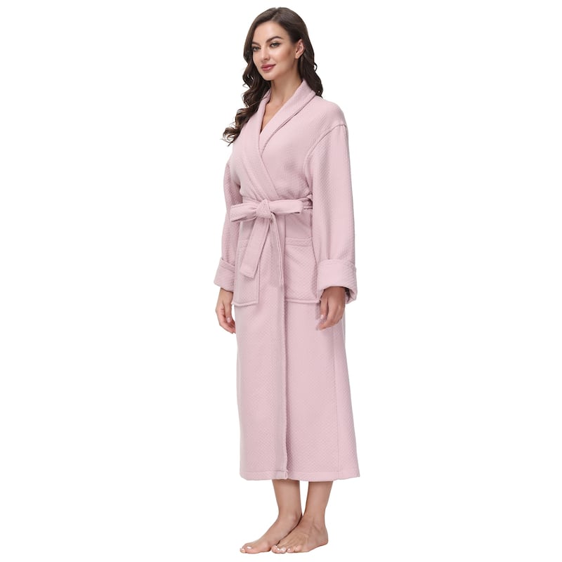 INK+IVY Diamond Waffle 100% Cotton Bathrobe