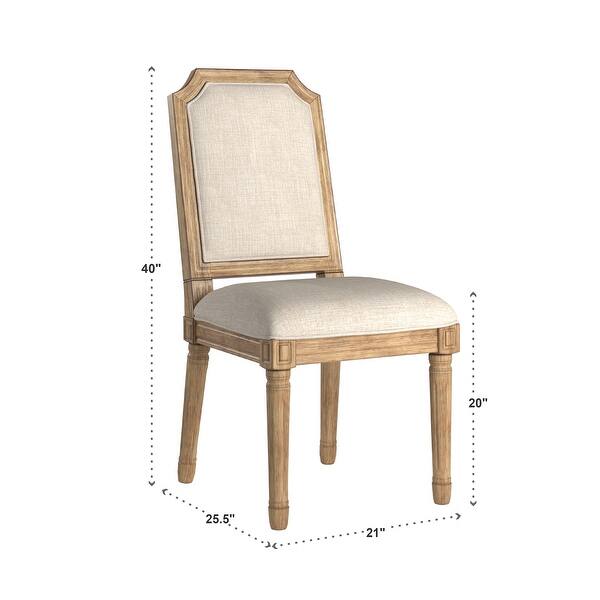 Deana Arched Linen and Wood Dining Chairs (Set of 2) by iNSPIRE Q