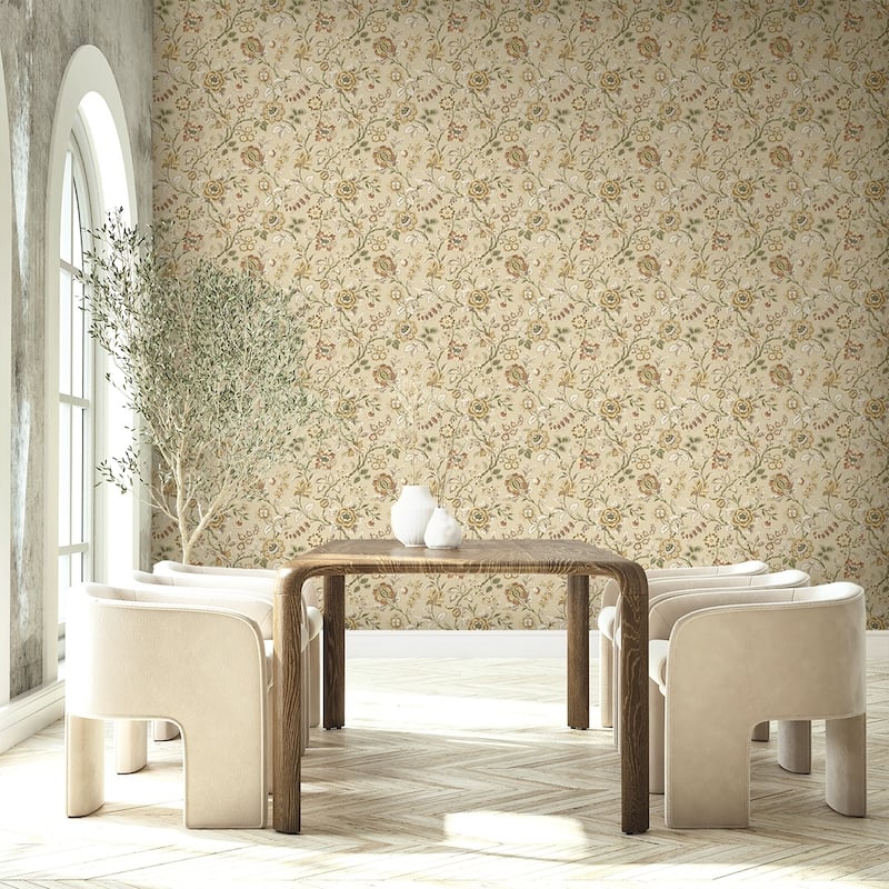 Stacy Garcia Home Jacobean Floral Trail Peel and Stick Wallpaper