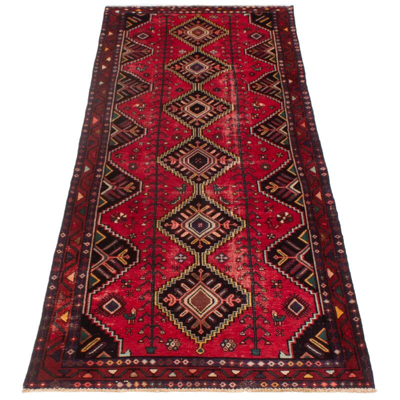 ECARPETGALLERY Hand-knotted Anadol Red Wool Rug - 4'0 x 10'10