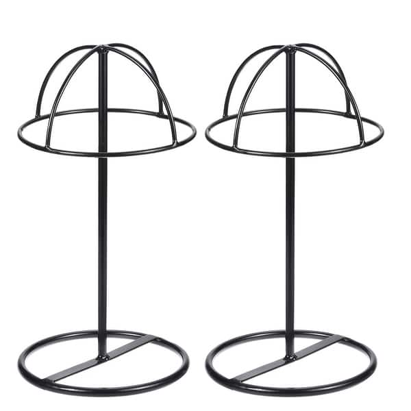 Metal Hat Display Stand 2 Pack Tabletop Hat and Wig Rack Holder Bed