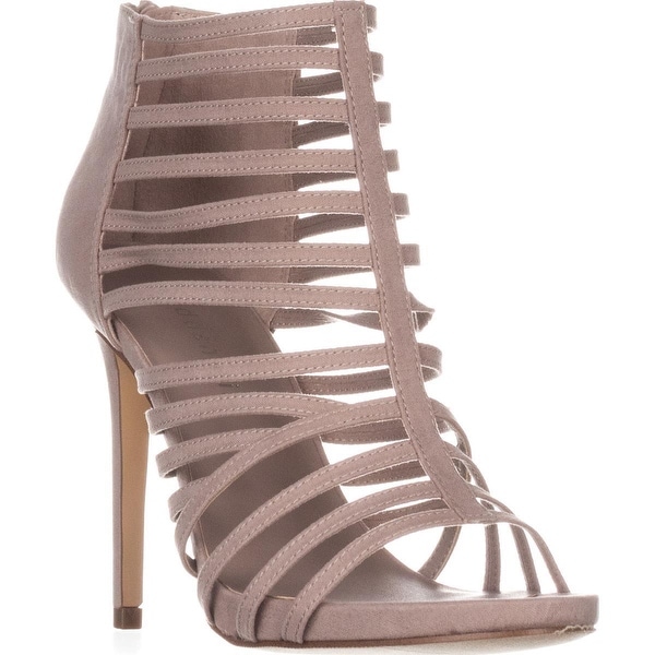 Shop madden girl Lexxx Heeled Strappy Sandals, Taupe - Free Shipping On ...