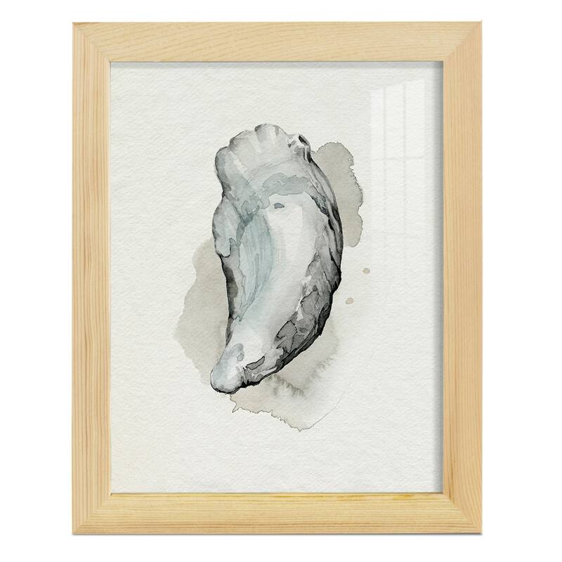 Oysters on the Bay II -Framed Print w/glass-Cherry Red
