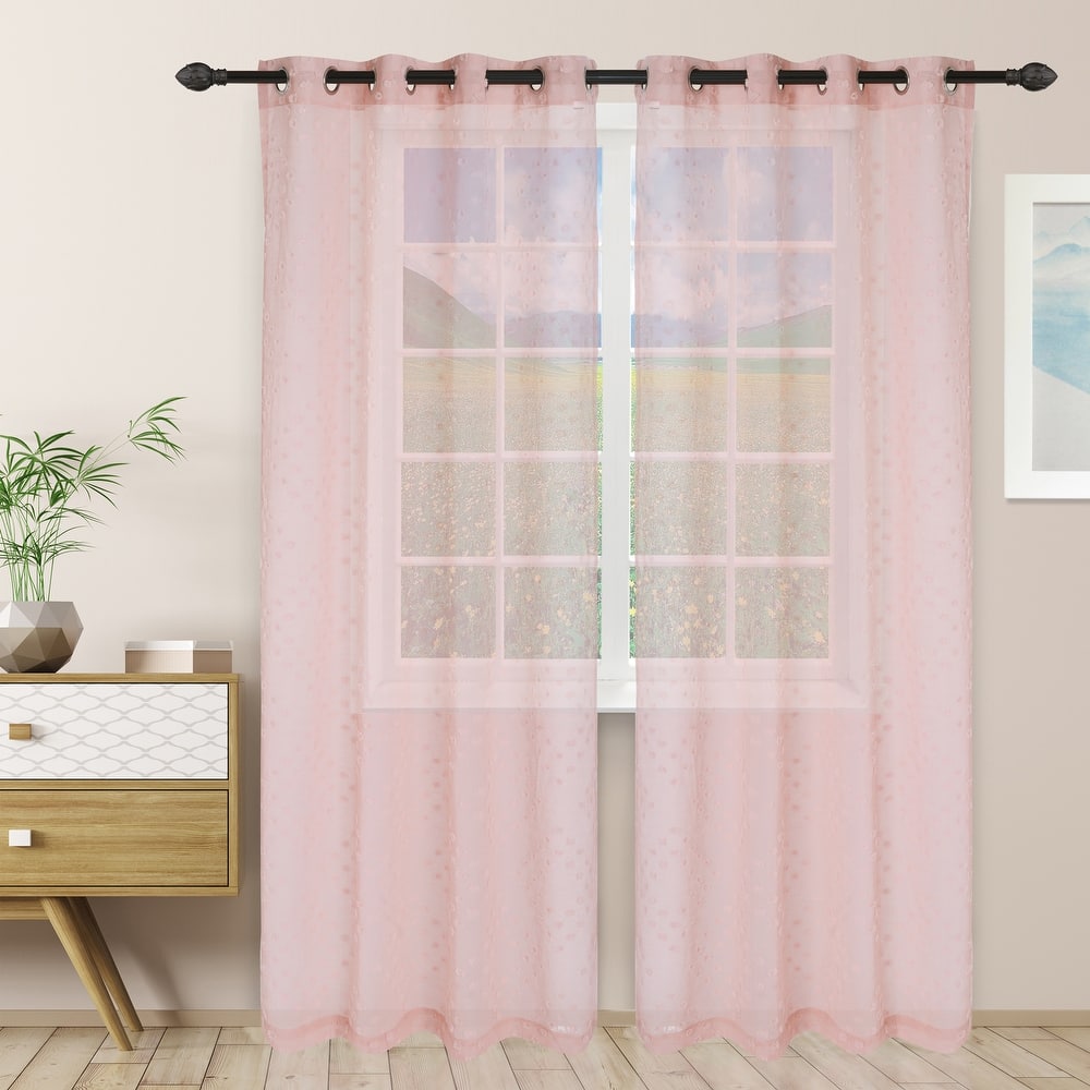 Superior Austen Sheer Grommet Curtain Panel Pair