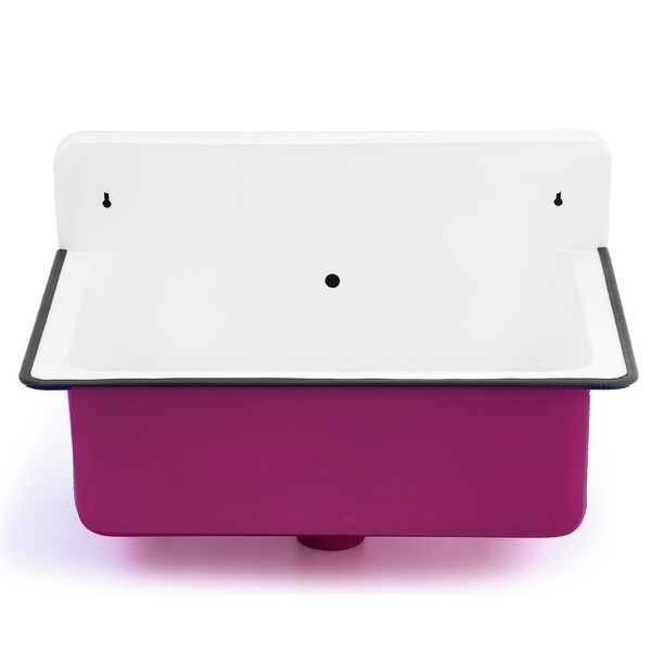 Nantucket Sinks 20-inch Wallmount Bucket Sink With Overflow - 19.5