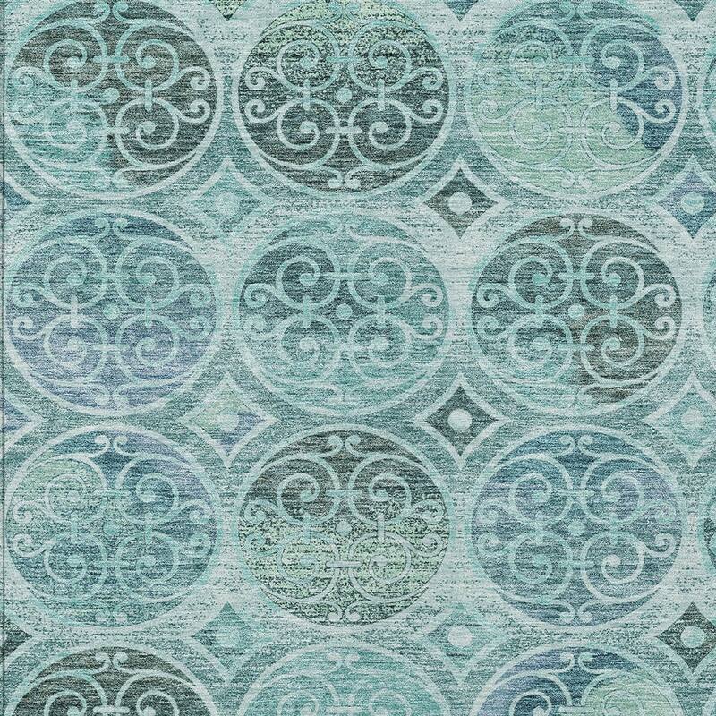 HomeRoots Trellis Transitional Rectangle Outdoor Rug