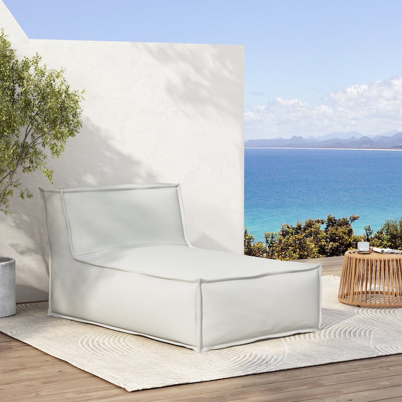 Christopher Knight Home- Harper Fabric Outdoor Bean Bag Lounger Chair