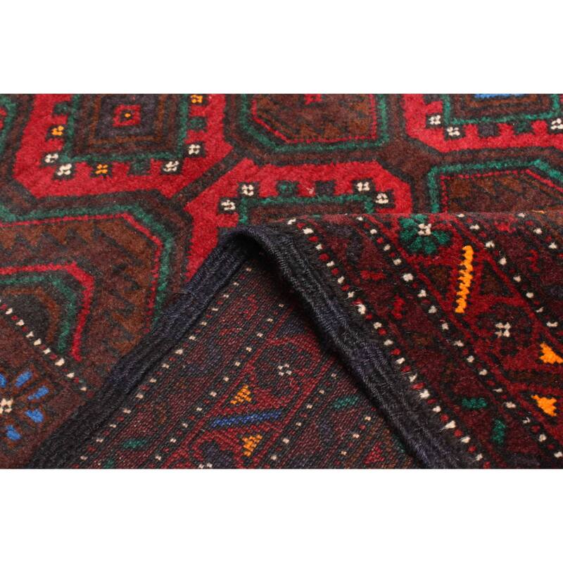 ECARPETGALLERY Hand-knotted Teimani Red Wool Rug - 3'10 x 6'5