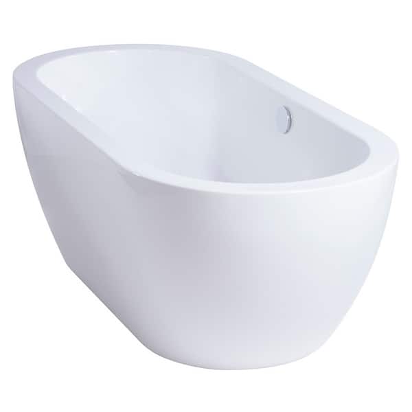 Miseno Mno6030fso 60in Free Standing Oval Acrylic Bathtub Overflow Drain Assembly Included Overstock 17489966