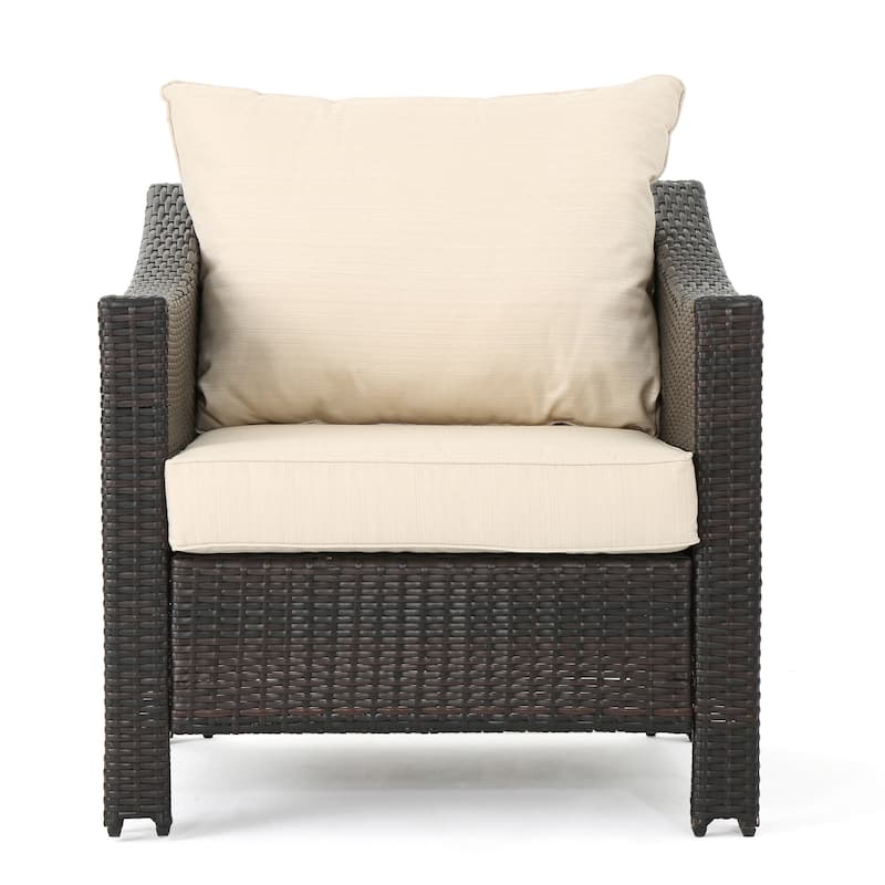 Christopher Knight Home Outdoor Antibes 5-piece Wicker Chat Set with Cushions