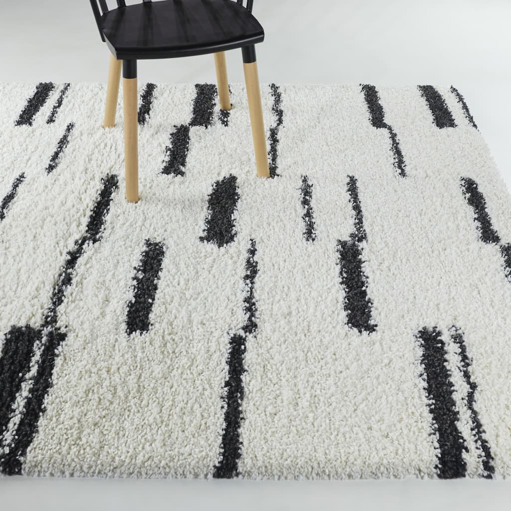 Alston Modern Abstract Shag Area Rug