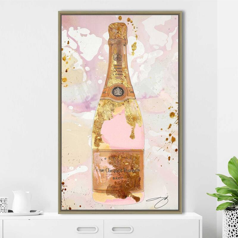 "Pink Champs" by Jodi Print on Floating Canvas