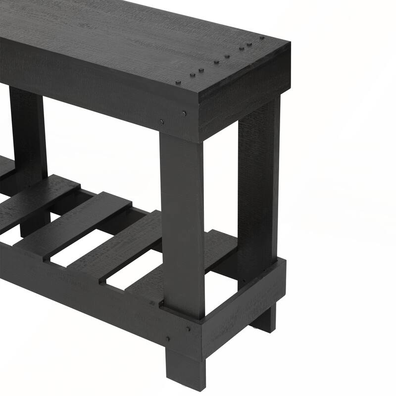 62.9-Inch Vintage Entryway Table with Natural Fir Wood