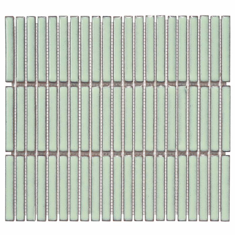 Villagio Stacked Brick Porcelain Mosaic Tile - 5 Sheets (4.60 sf) - Green