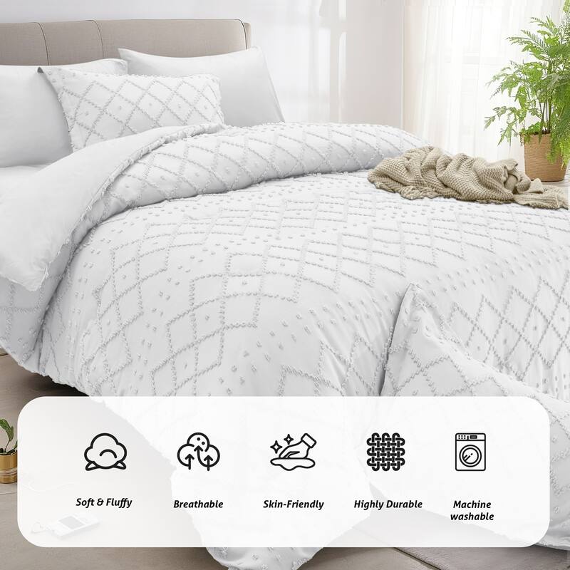 Set of 5/7 Pieces Brushed Comforter Set, Bed-in-a-Bag