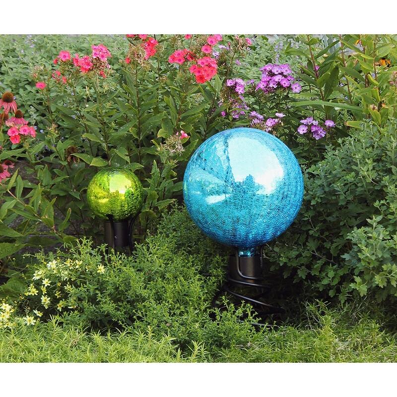 Achla Designs Helix Gazing Globe Ball Stand, 10.5 Inch Tall, Black Powder Coat Finish