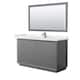 Option Dark Gray / White Cultured Marble Top / Brushed