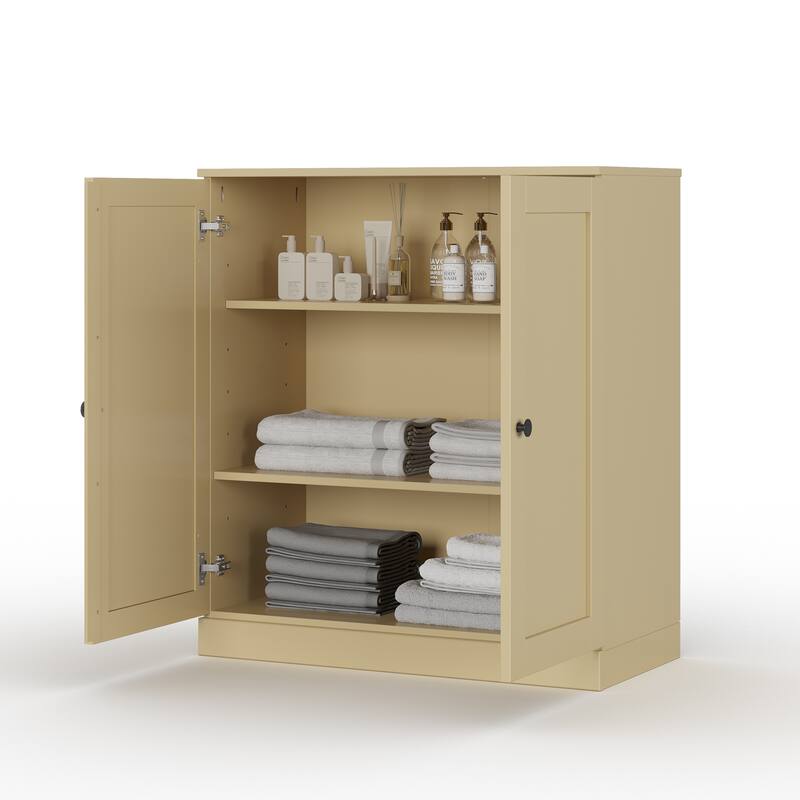 Palace Imports 100% Solid Wood 32" Bathroom Storage Cabinet with Shaker Doors and Adjustable Shelves