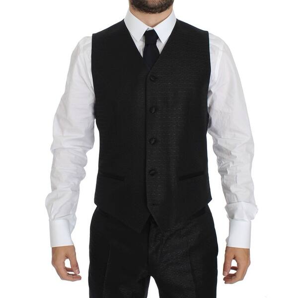 Shop Dolce Gabbana Black 3 Piece Slim Fit Suit Men S Tuxedo It48 M Overstock 21411307