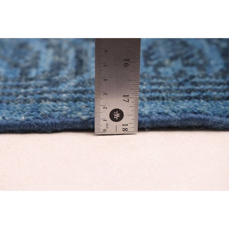 ECARPETGALLERY Hand-knotted Vibrance Blue Wool Rug - 8'1 x 10'0