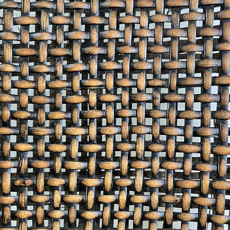 Boho 18" W Rattan Accent Chair Mahogany Leg Base