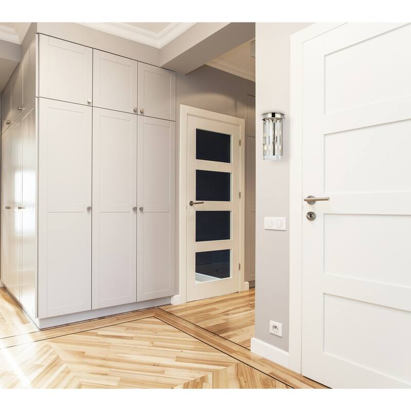 Royce Edge 2 light Polished nickel Wall Sconce