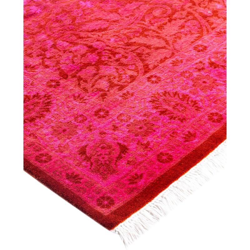 Overdyed One-of-a-Kind Hand-Knotted Area Rug - Pink - 4' 1" x 6' 3"
