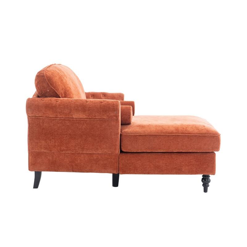 43.3" Chenille Upholstered Sofa Lounge Chair