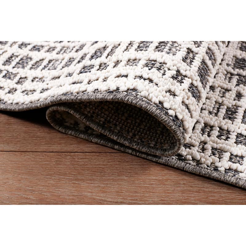 Terra by Obeetee Resort Grid Rug
