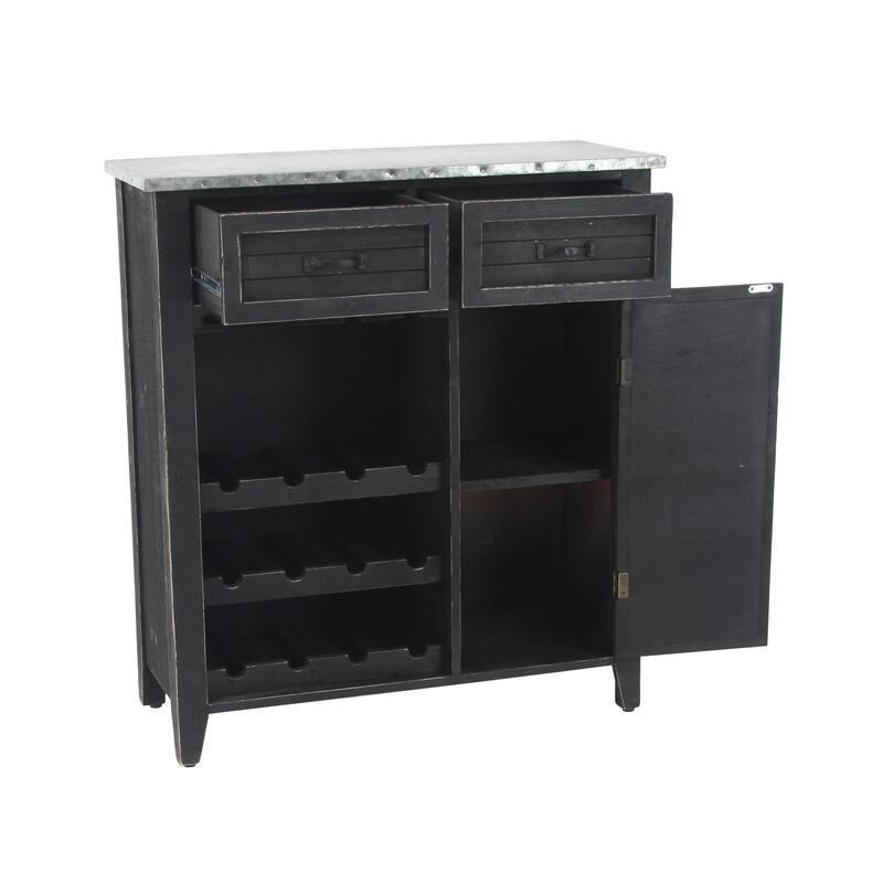 Wood Standing Wine Rack - Black - Roche River Decor