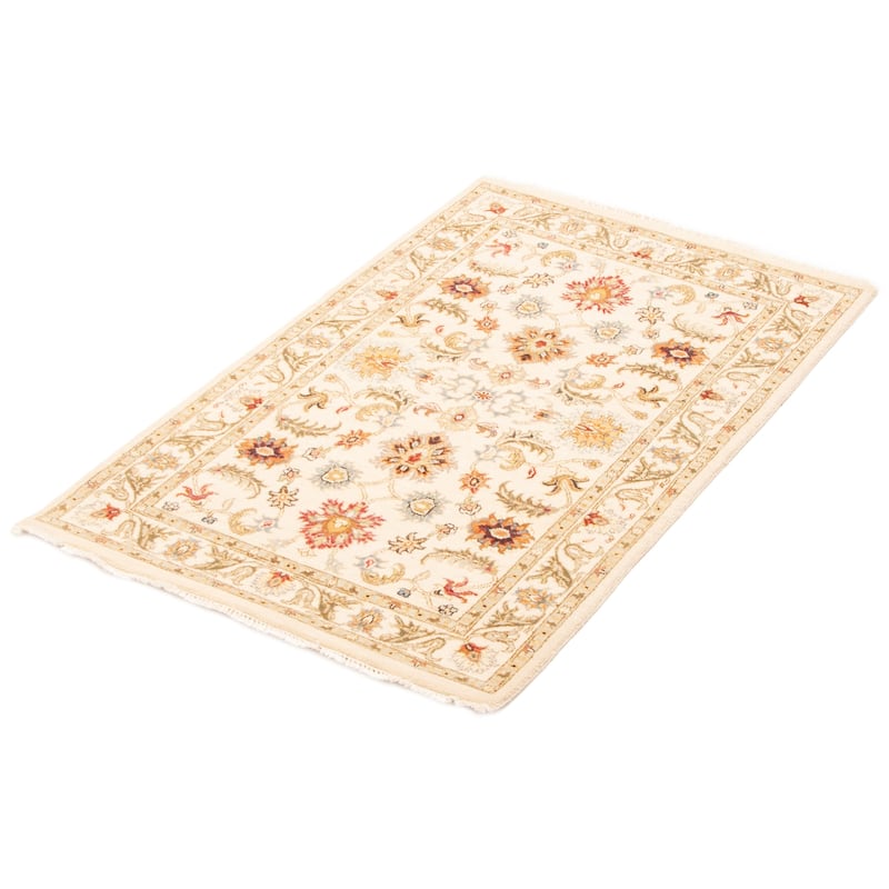 ECARPETGALLERY Hand-knotted Jamshidpour Cream Wool Rug - 3'0 x 5'0