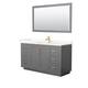 Option Dark Gray, Gold Trim, Giotto Quartz Top